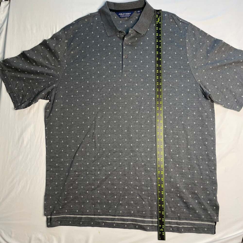 Polo Golf Ralph Lauren Mens XXL Gray Pattern Polo Shirt - Picture 2 of 5